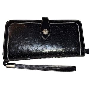 Ladies Black Leather Wallet RFID